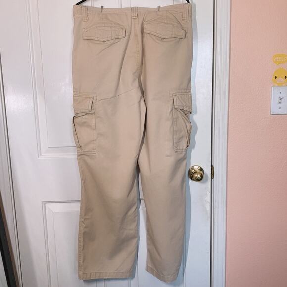 Old Navy Tan Loose Cargo Pants Multiple Functional Pockets | 34W/32L - Picture 6 of 16